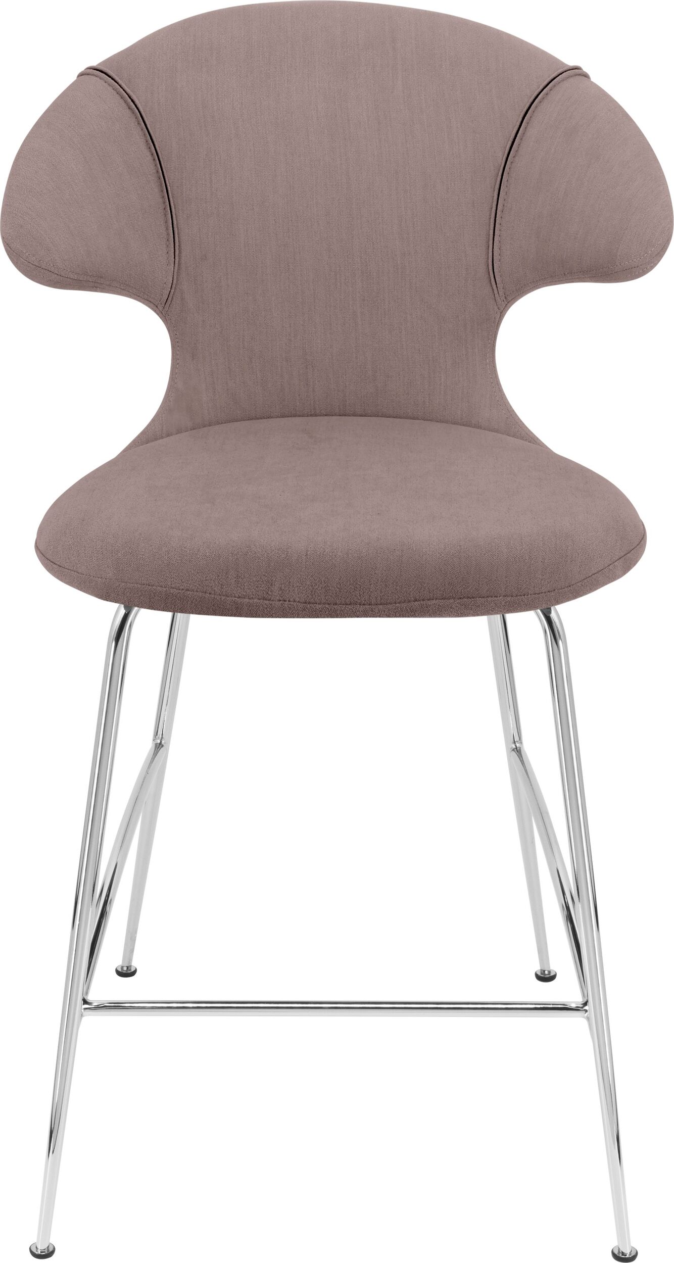 Krzesło Time Flies 102 cm brązowoszare na chromowanych nogach