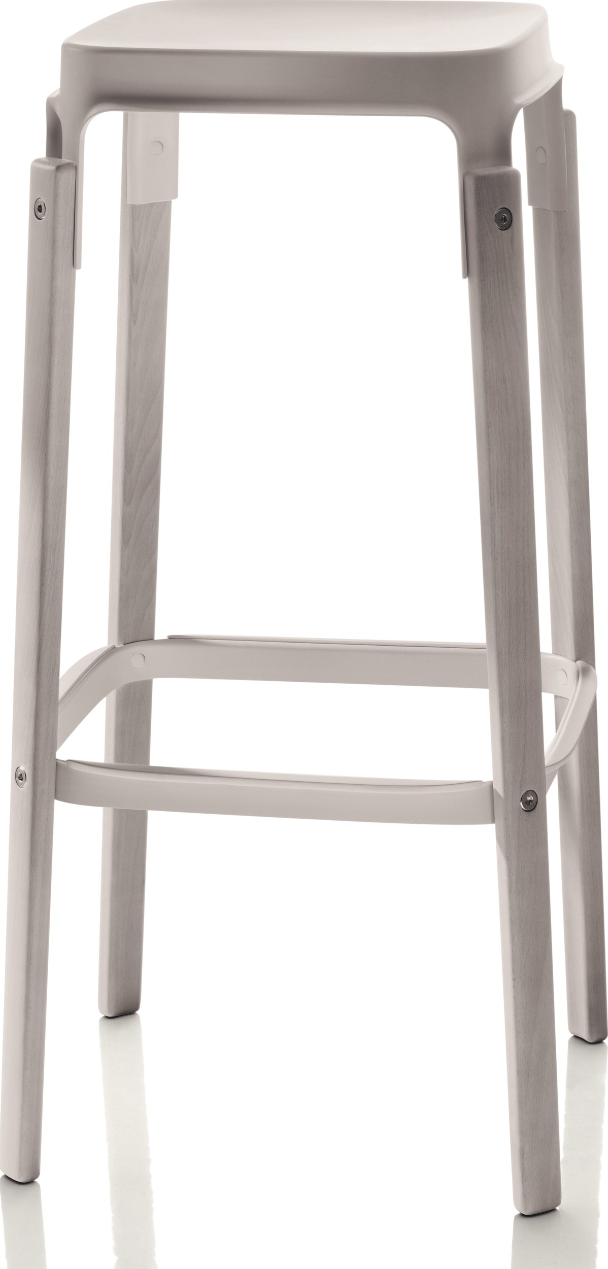 Stołek barowy Steelwood 78 cm buk szary