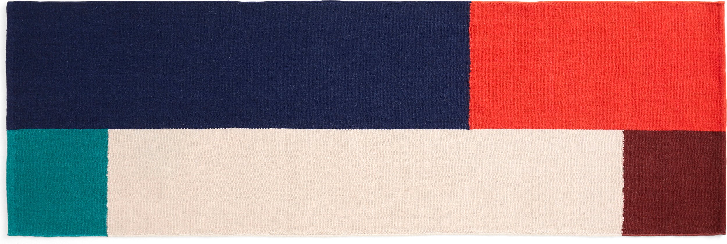 Dywan Ethan Cook Flat Works 80 x 250 cm niebiesko-beżowo-czerwony