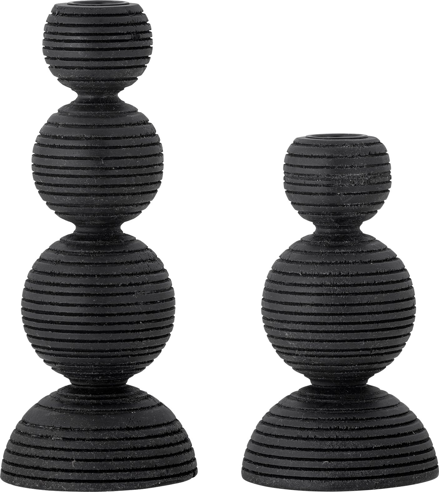 Świeczniki na klasyczne świece Kipp czarne 2 szt.