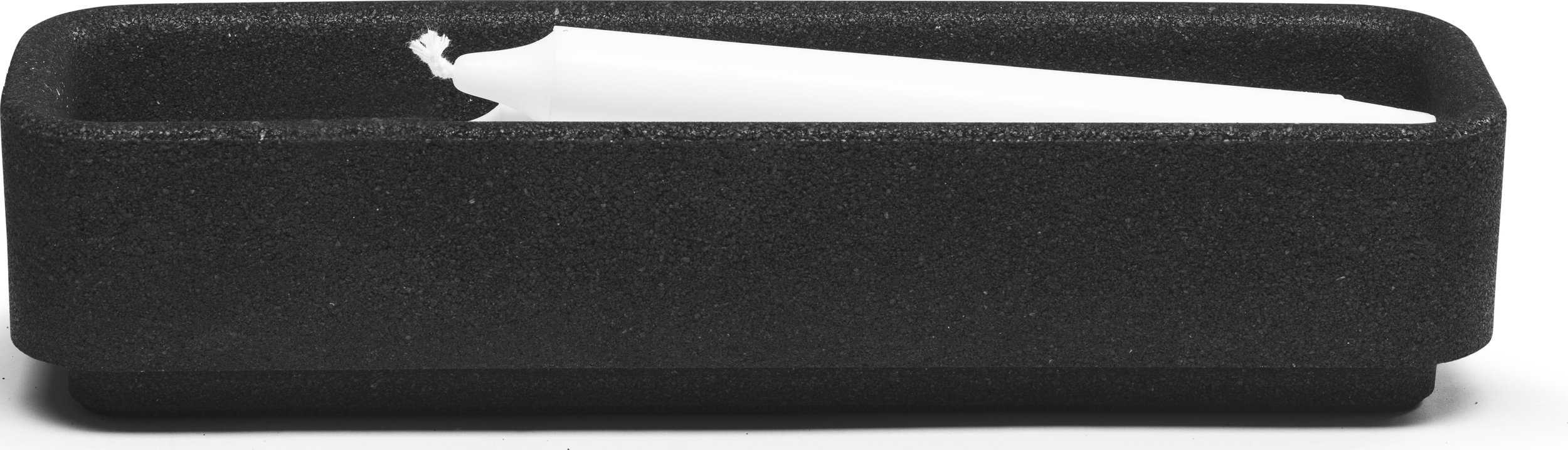 Podstawka pod świecznik Stumpastaken Long czarna korkowa