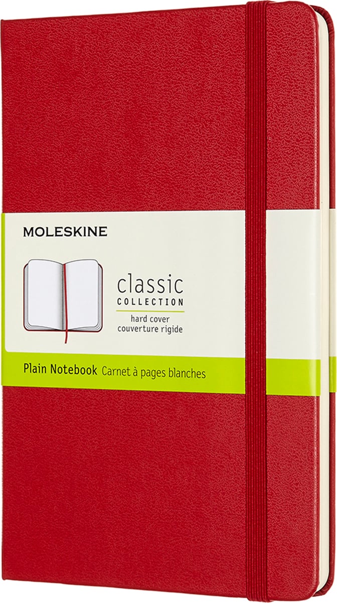 Notes gładki Moleskine Classic M 208 stron czerwony twarda oprawa