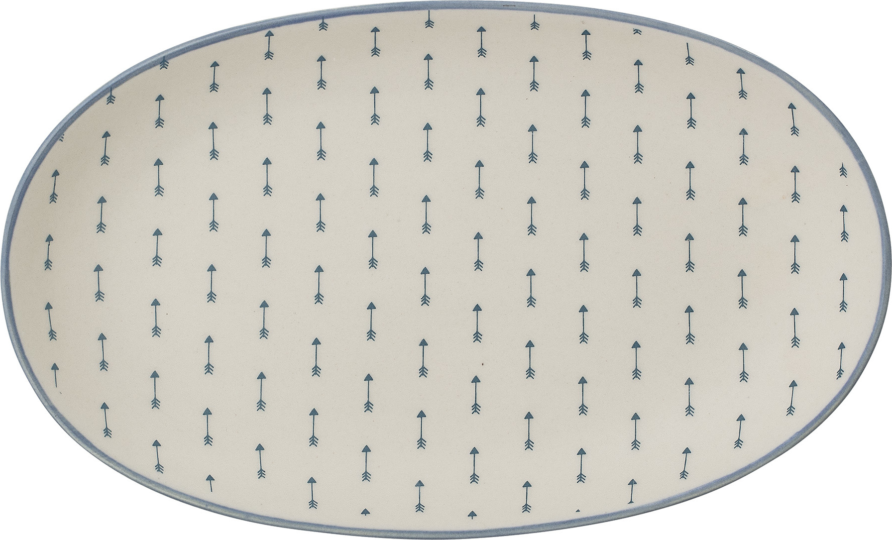 Talerz owalny kamionkowy Bloomingville Mini niebieski