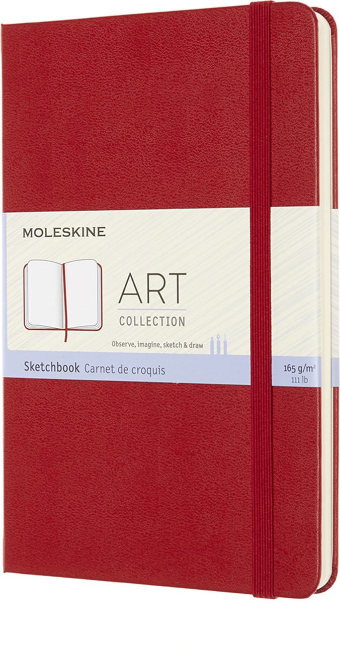 Szkicownik Moleskine M 88 stron czerwony 165 g/m² twarda oprawa