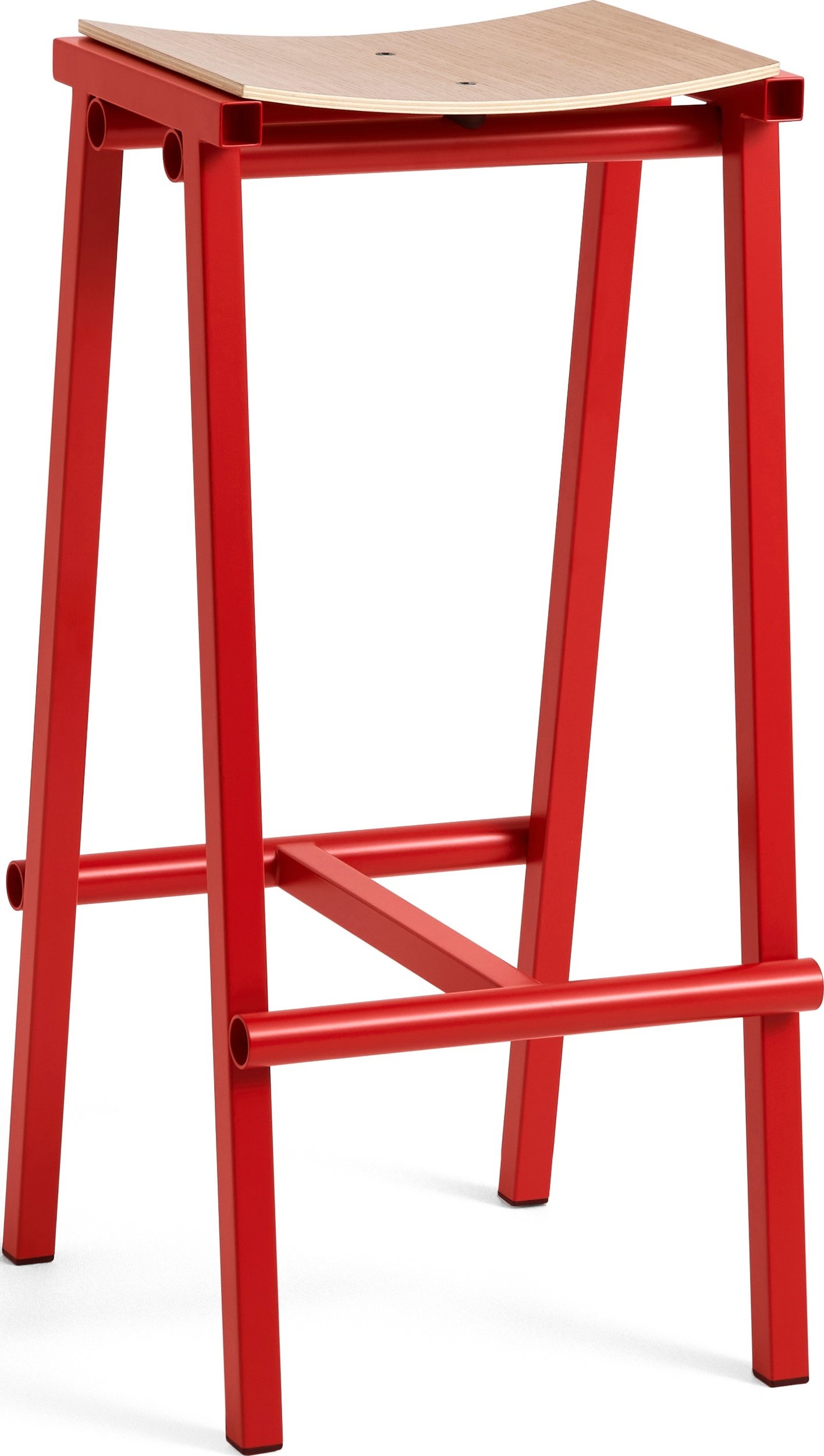 Stołek barowy Taburete 8 75 cm czerwony