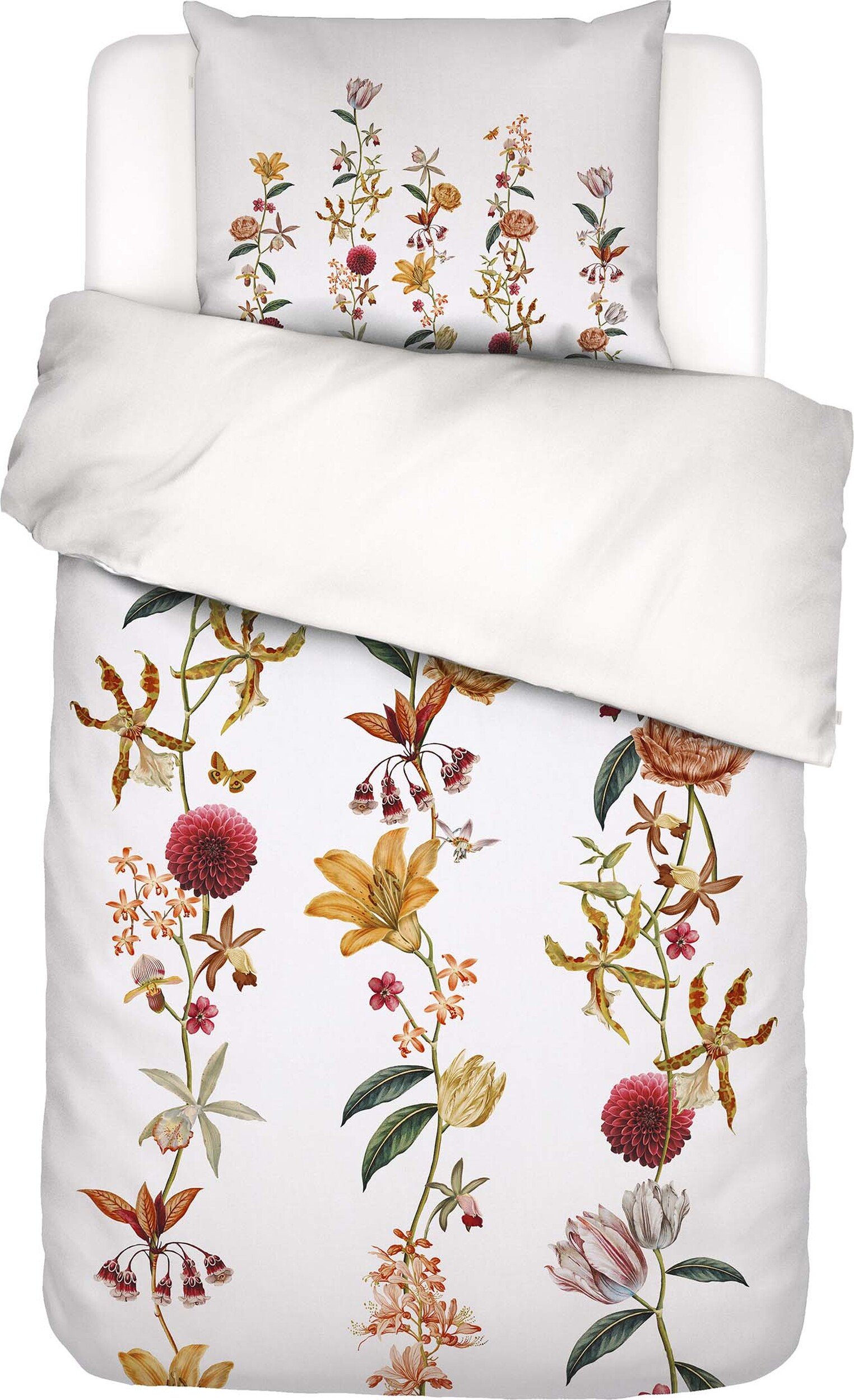 Pościel Feda 135 x 200 cm biała z poszewką na poduszkę 60 x 80 cm zapięcie suwak