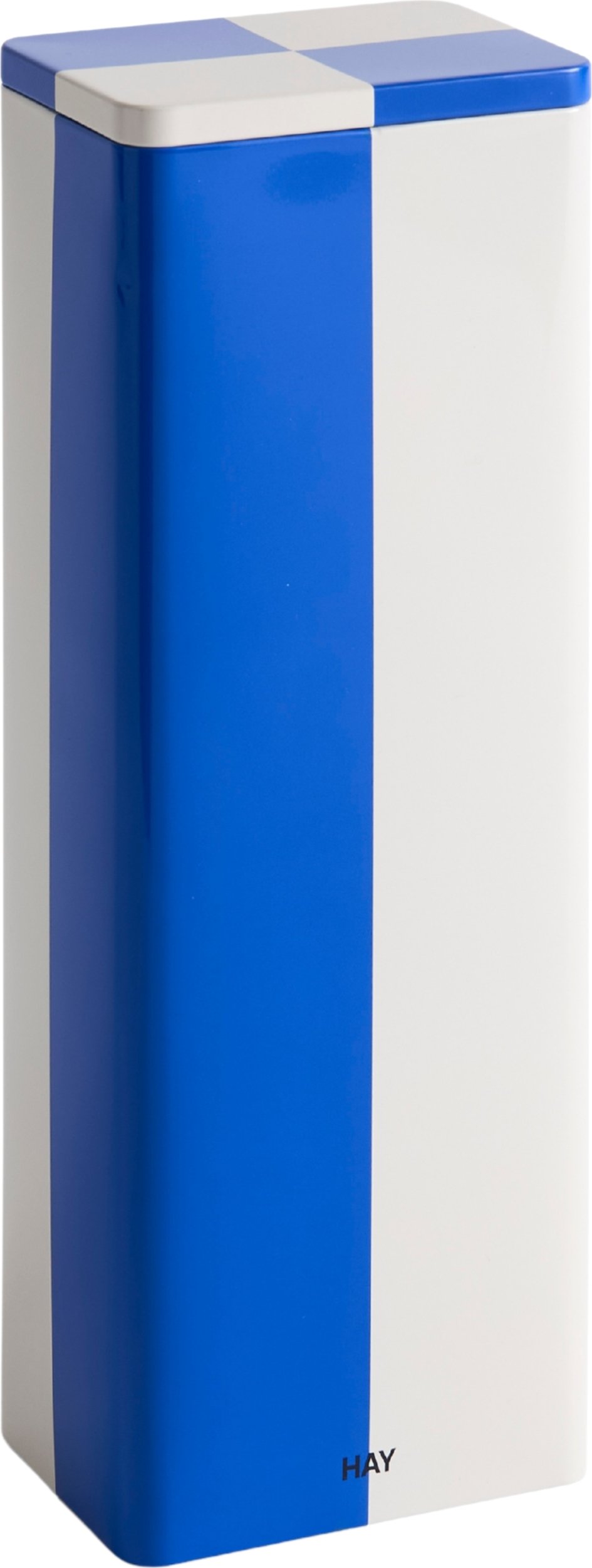 Pudełko do przechowywania Tin wąskie kremowo-niebieskie