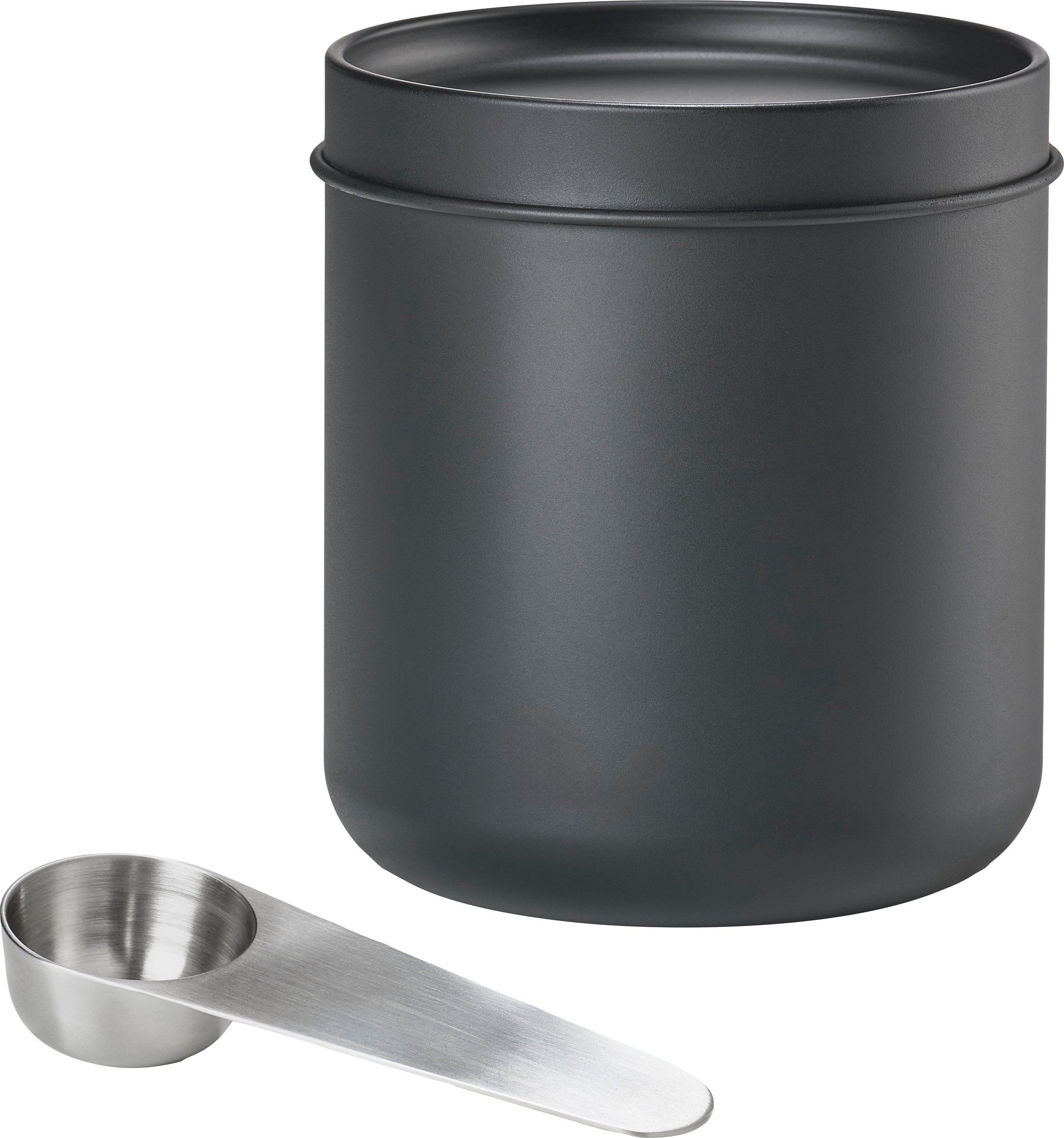 Pojemnik na kawę Singles czarny z łyżeczką