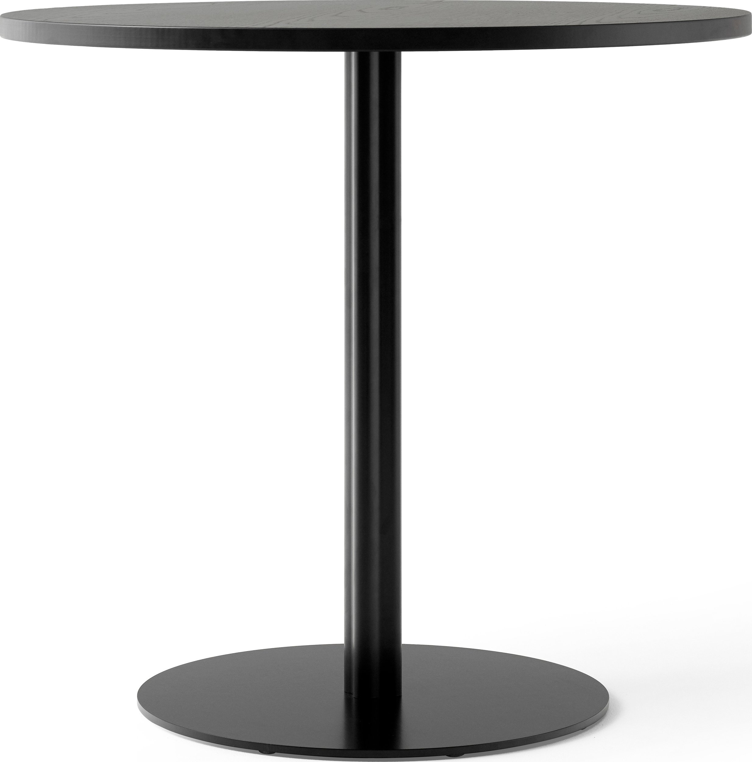 Stół Harbour Column 80 cm czarny z blatem pokrytym linoleum