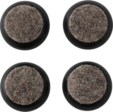 Podkładki pod nóżki fotela Fiber czarne 4 szt.