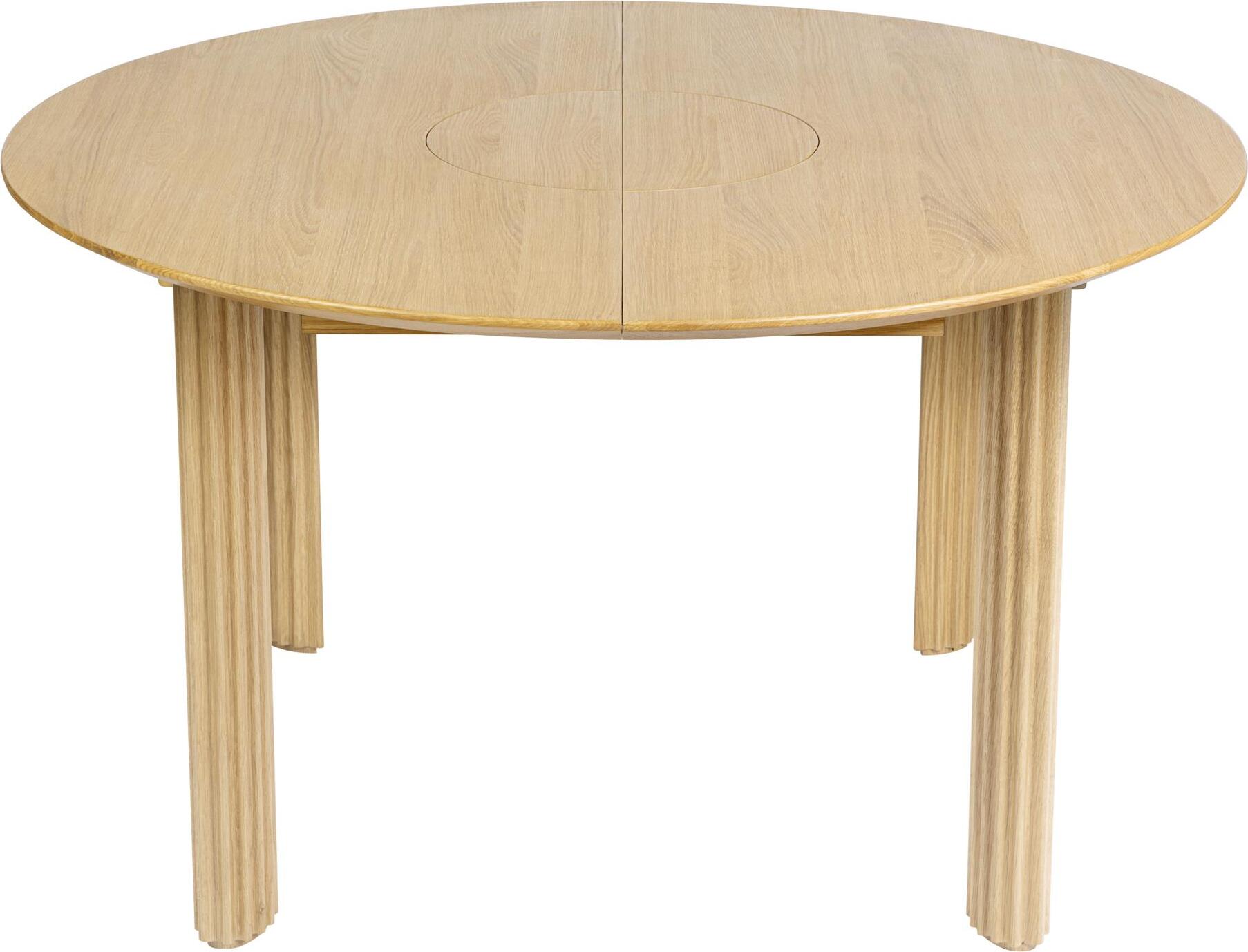 Stół rozkładany Comfort Circle Rippled naturalny dąb