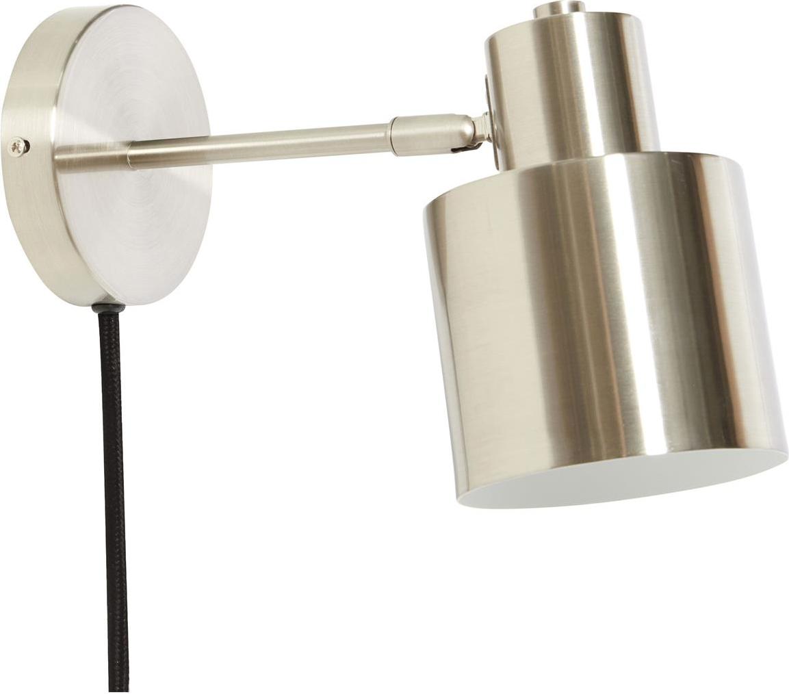 Kinkiet Hübsch 29 cm srebrny metalowy