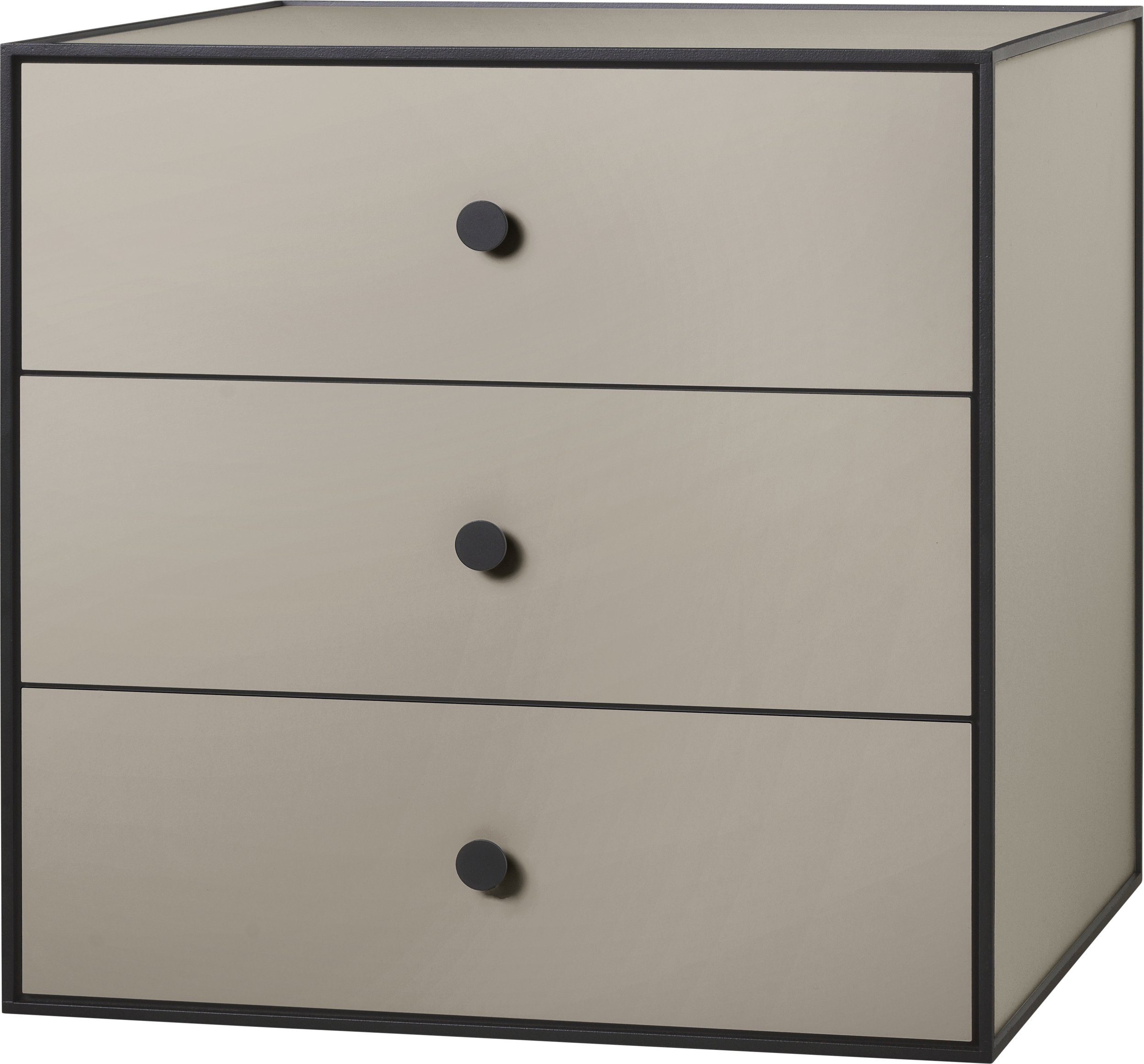 Szafka Frame 49 piaskowa z 3 szufladami