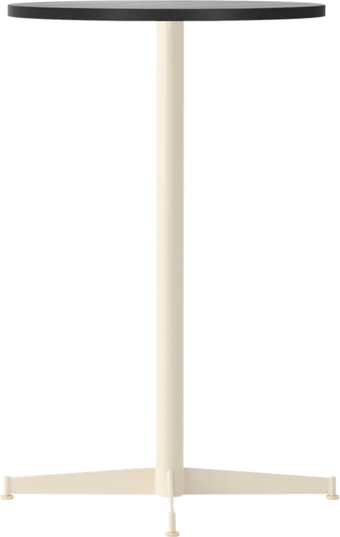 Stół barowy z kremową podstawą Nook Star Base niski 60 cm czarny