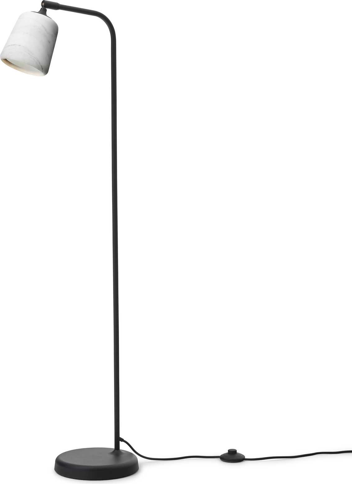 Lampa podłogowa Material 125 cm biała marmurowa