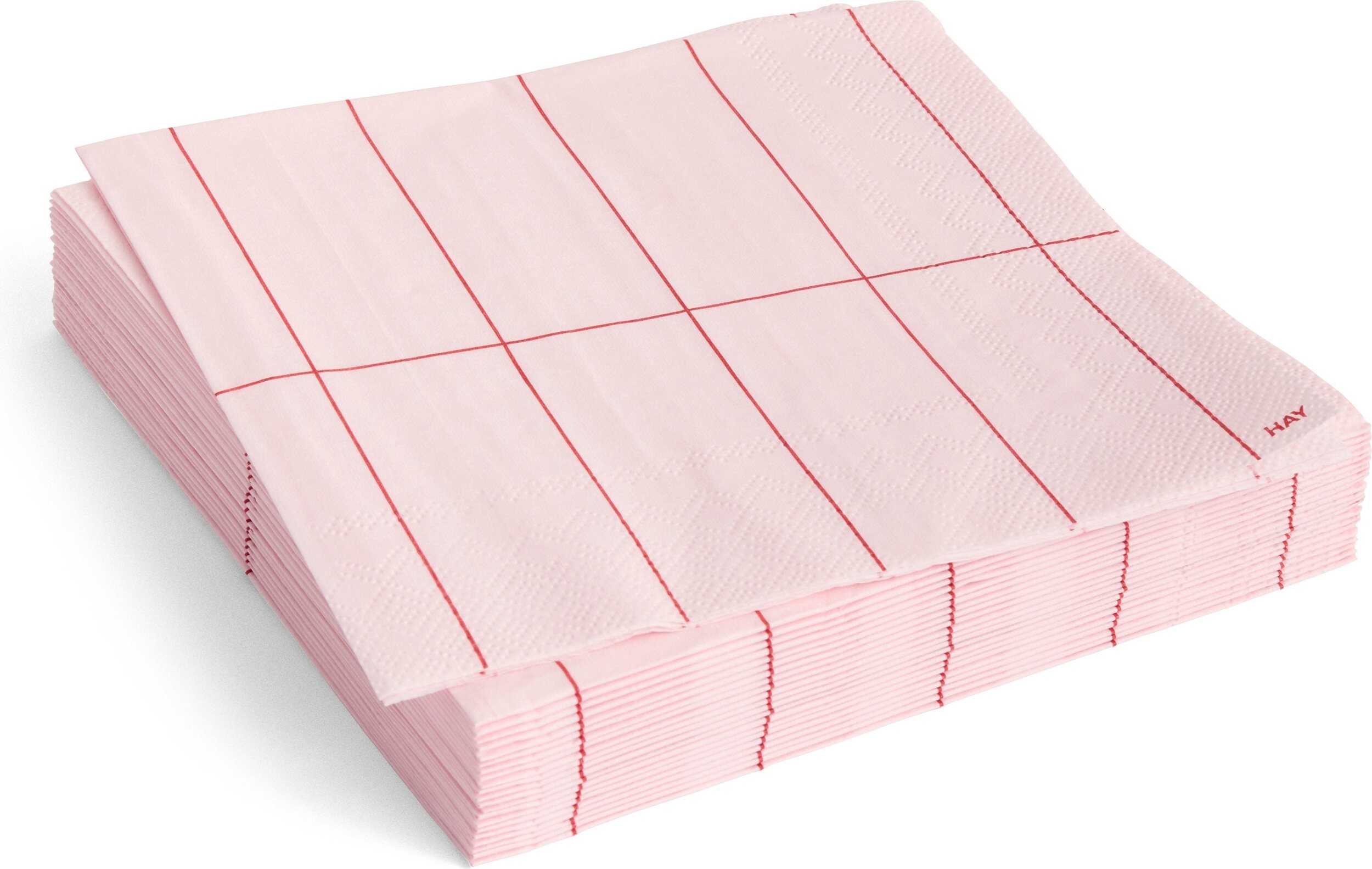 Serwetki papierowe Hay Pattern 33 x 33 cm jasnoróżowa kratka 20 szt.