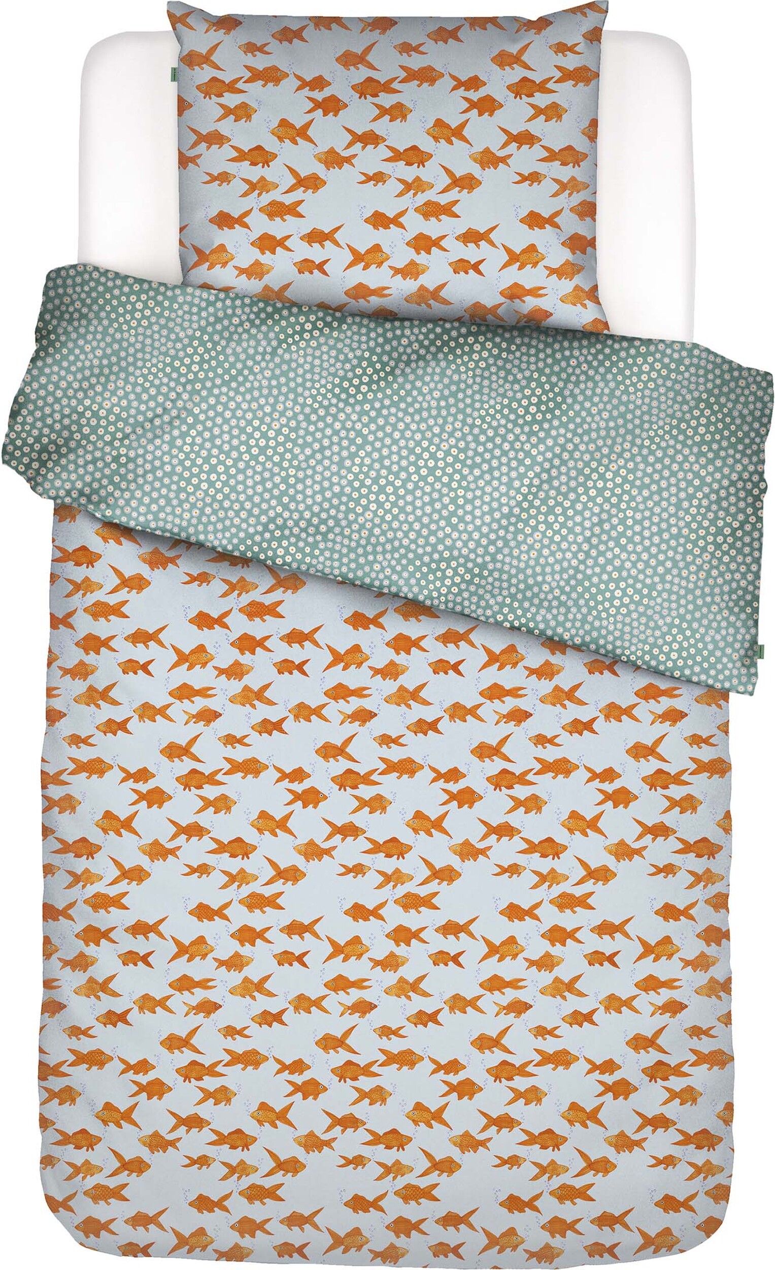 Pościel Sofishticated 140 x 220 cm niebieska z poszewką na poduszkę 60 x 70 cm zapięcie flap