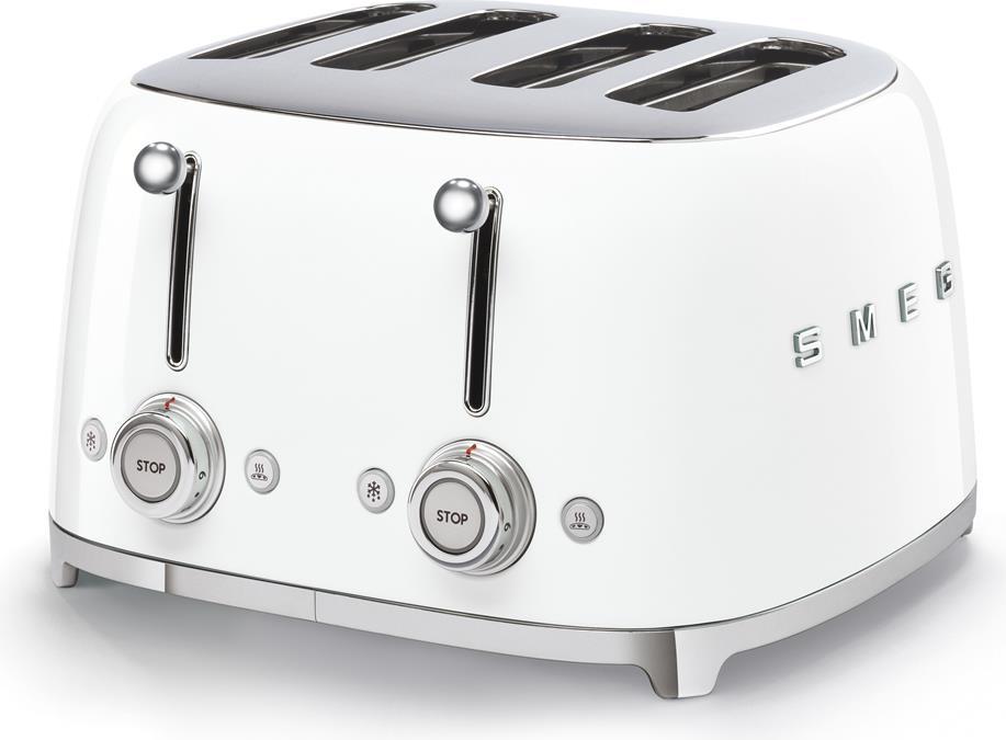 Toster czterokomorowy 50's Style biały na 4 kromki