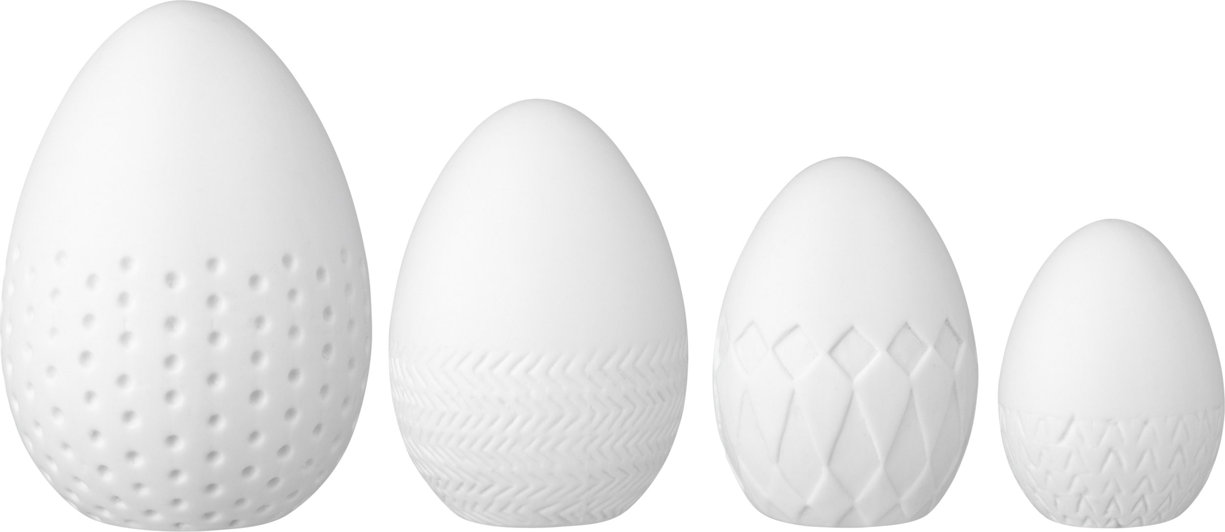 Dekoracje wielkanocne Raeder pisanki białe 4 szt.