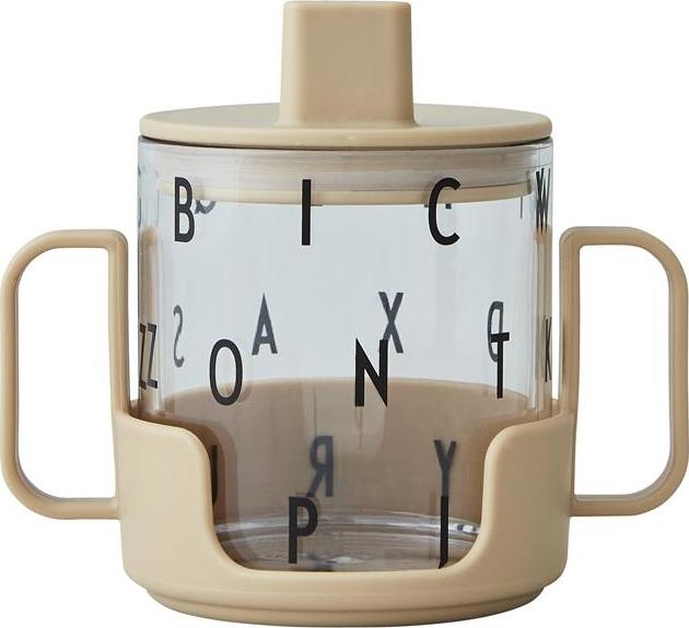 Kubek dziecięcy Grow beżowy z tritanu i szkła 3 el.