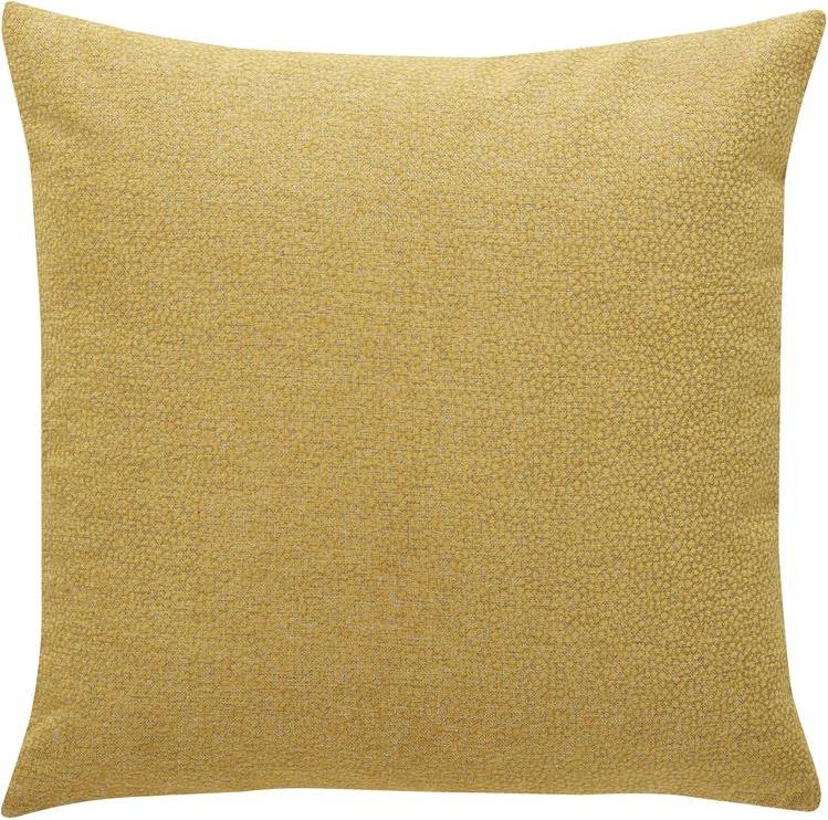 Poduszka dekoracyjna Hübsch żółta wytłaczana