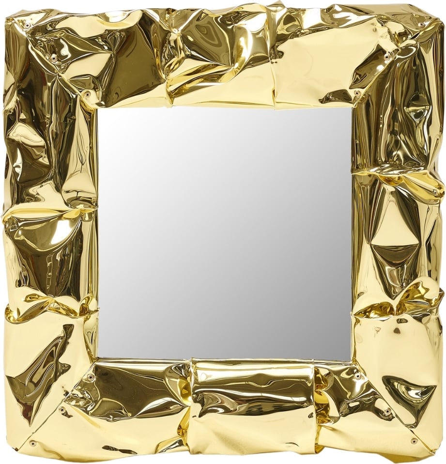 Lustro ścienne Tab U 50 x 50 cm złote