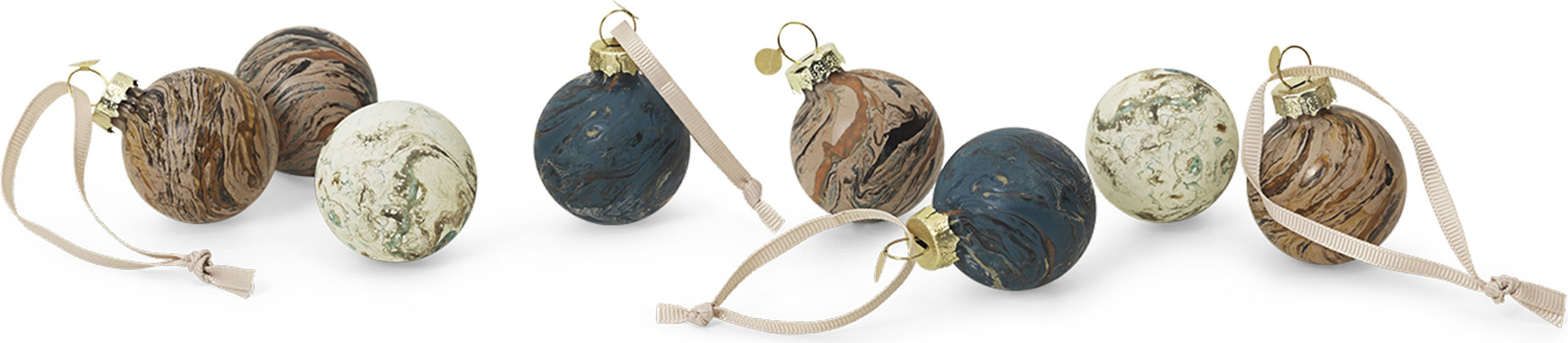 Bombki Ferm Living S marmurowe 8 szt.