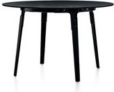 Stół Steelwood okrągły rama czarna blat czarny