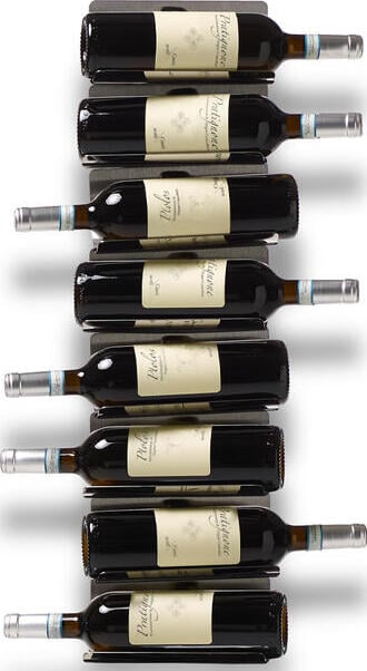 Stojak na wino ścienny Ptolomeo 75 cm srebrny