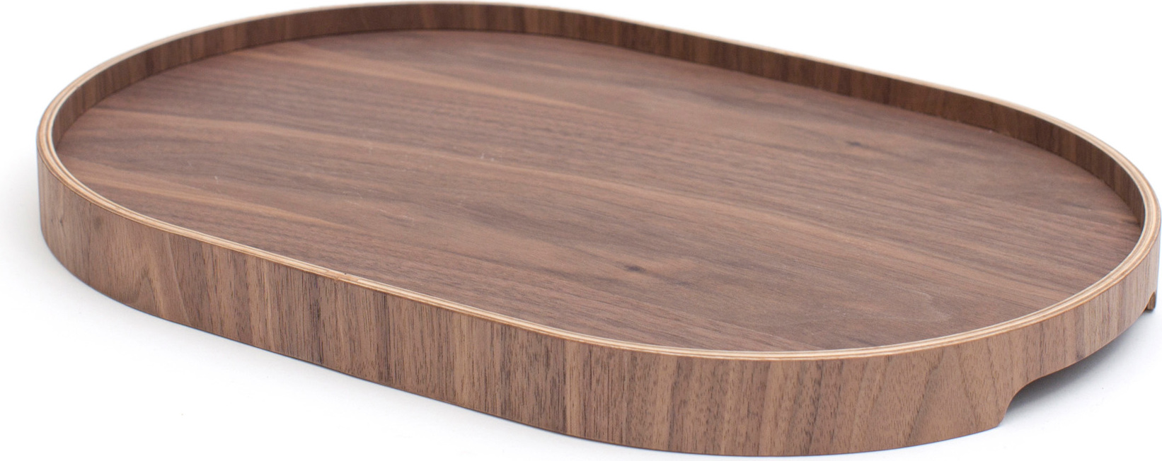 Taca Bosign owalna M drewno orzechowe z antypoślizgową powłoką