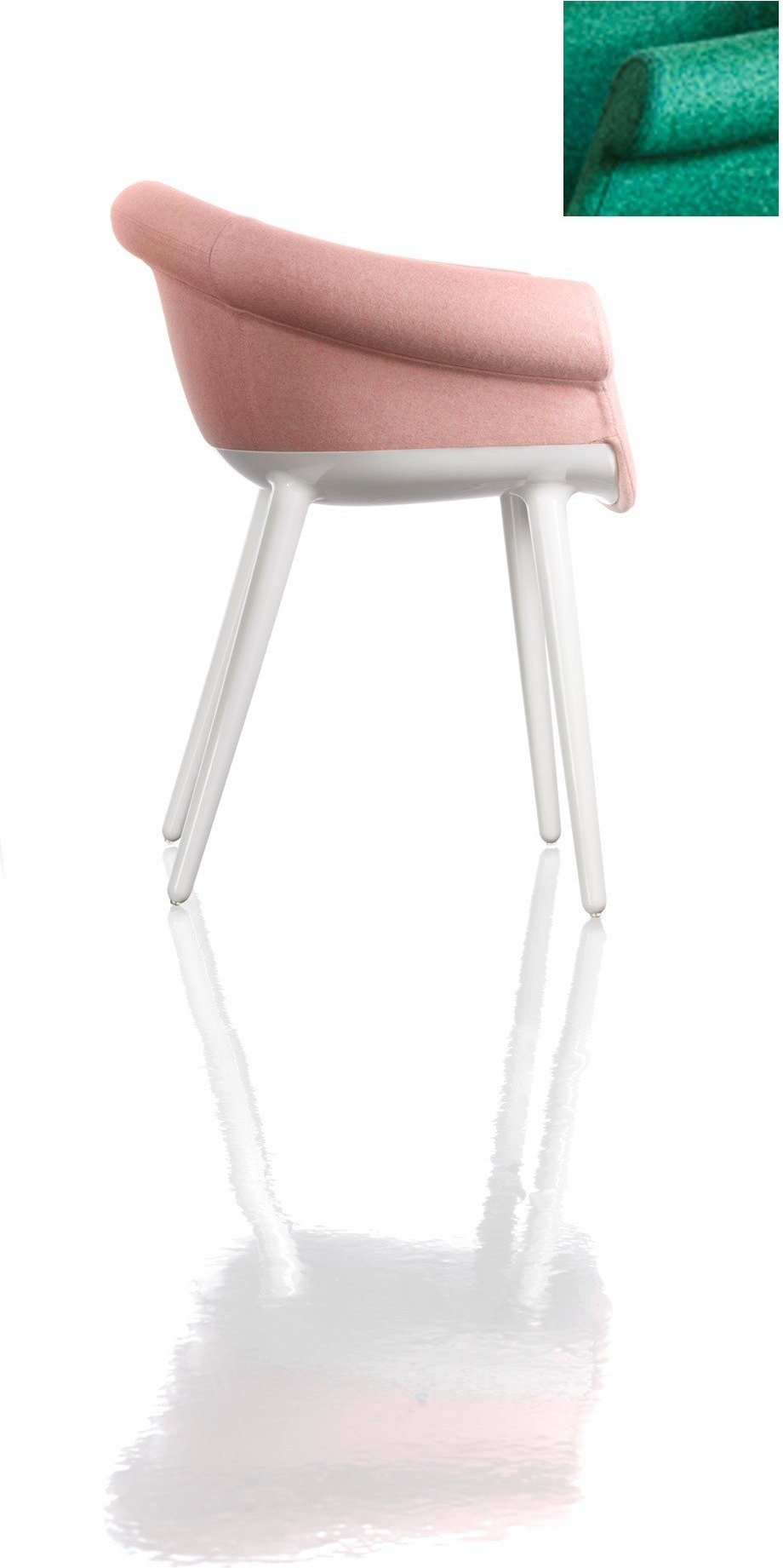 Krzesło Cyborg Lord rama biała siedzisko zielone