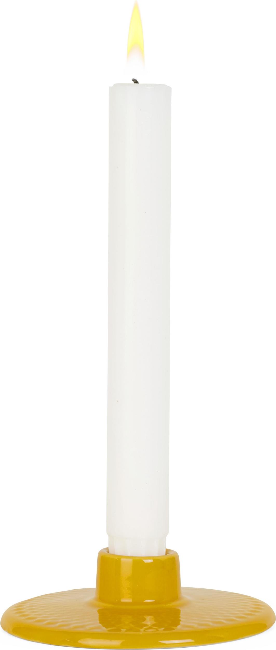 Świecznik na klasyczną świecę Rhombe żółty