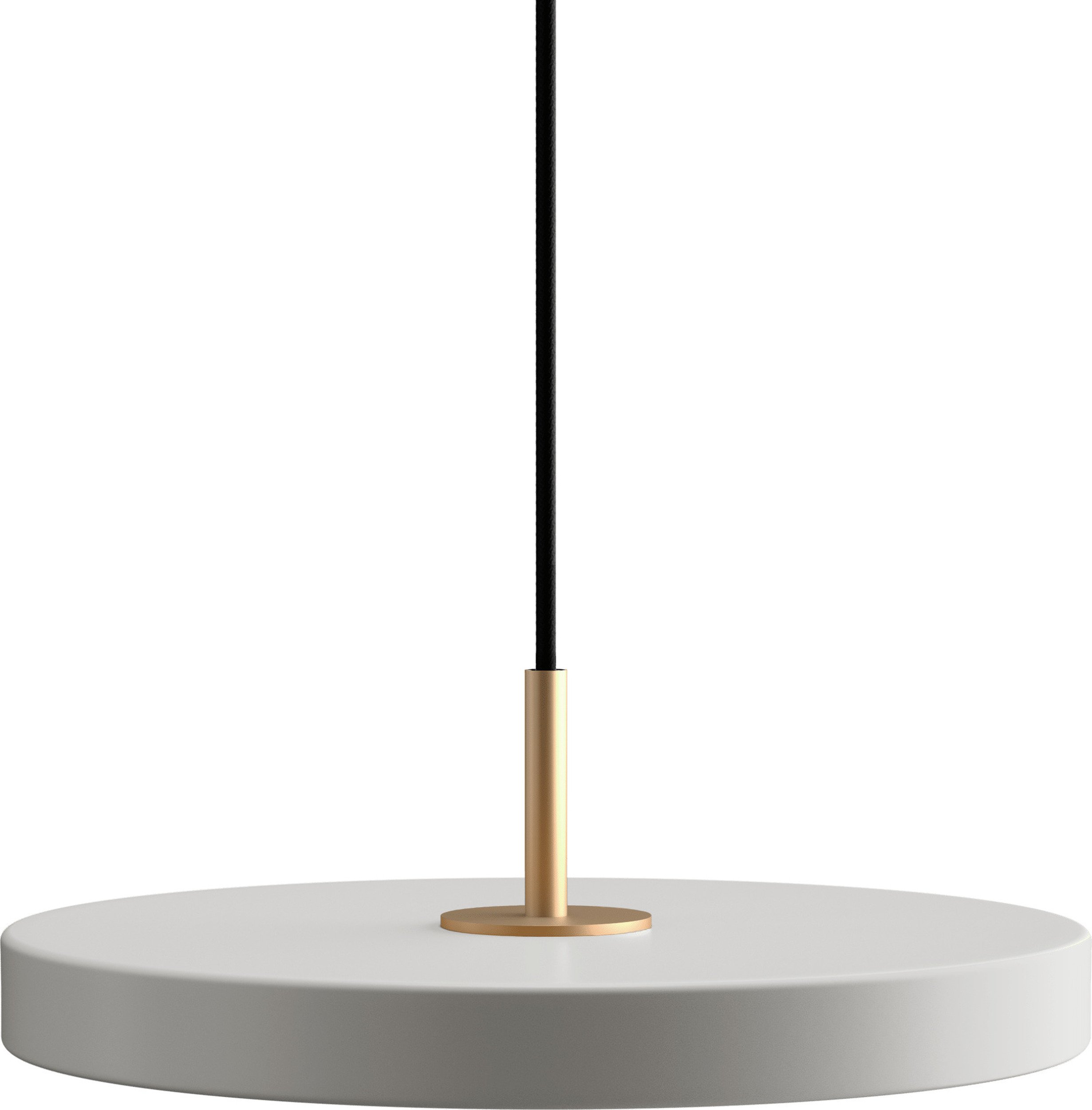 Lampa wisząca Asteria Plus 31 cm szara ze złotym mocowaniem