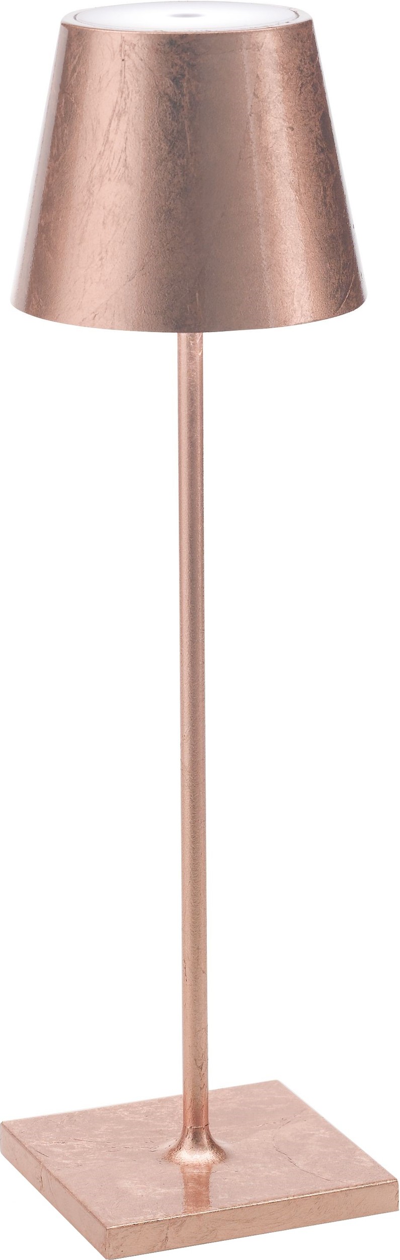 Lampa stołowa Poldina 38 cm miedziana