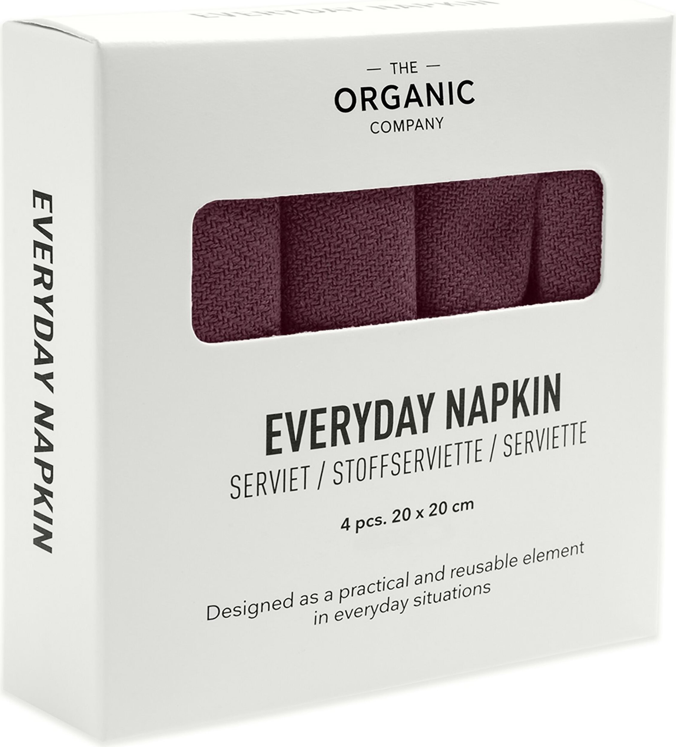 Serwetki Everyday 20 x 20 cm burgundowe 4 szt.