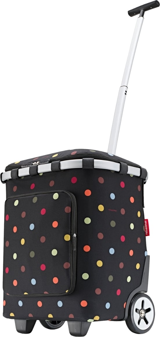 Koszyk na kółkach Carrycruiser Plus w kolorowe kropki