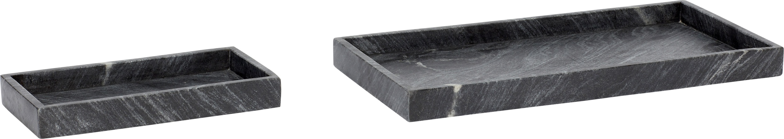 Taca Hübsch prostokątna czarna marmurowa 2 szt.