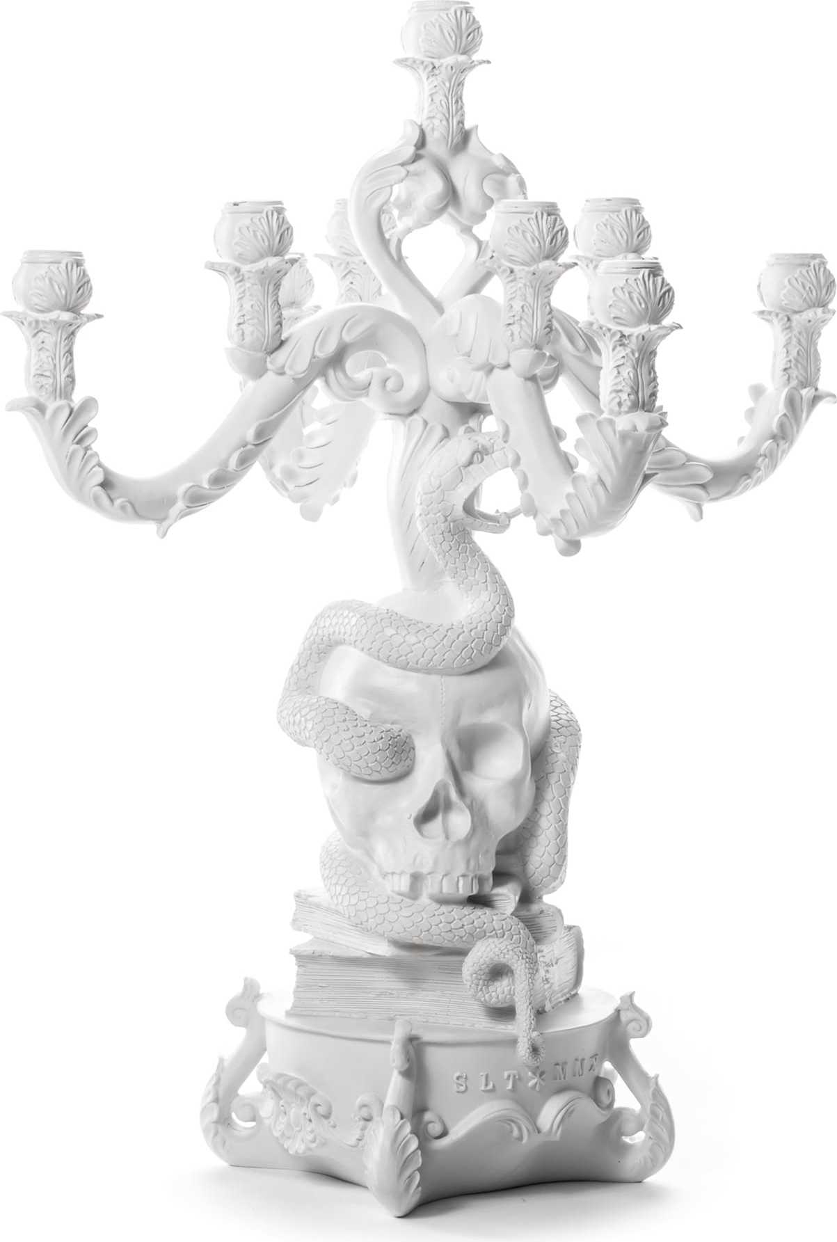 Świecznik duży Burlesque The Life Logic biały