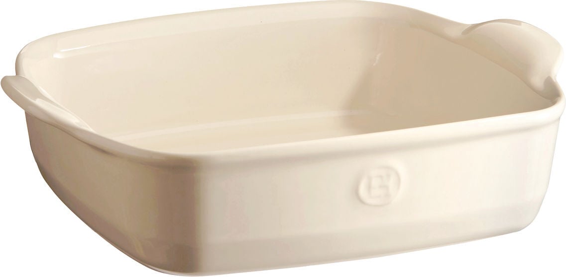 Naczynie żaroodporne Emile Henry kwadratowe 24 cm kremowe