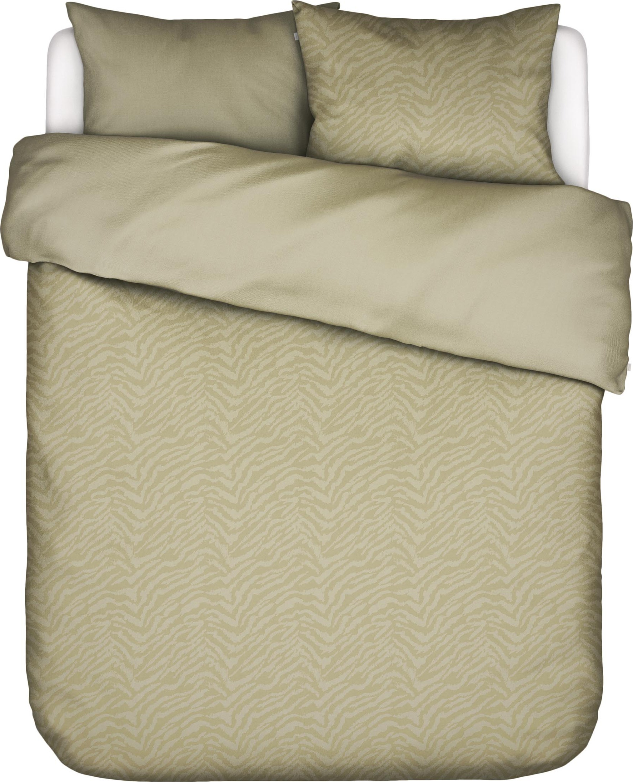 Pościel Belen 200 x 220 cm żółta z 2 poszewkami na poduszki 60 x 70 cm zapięcie flap