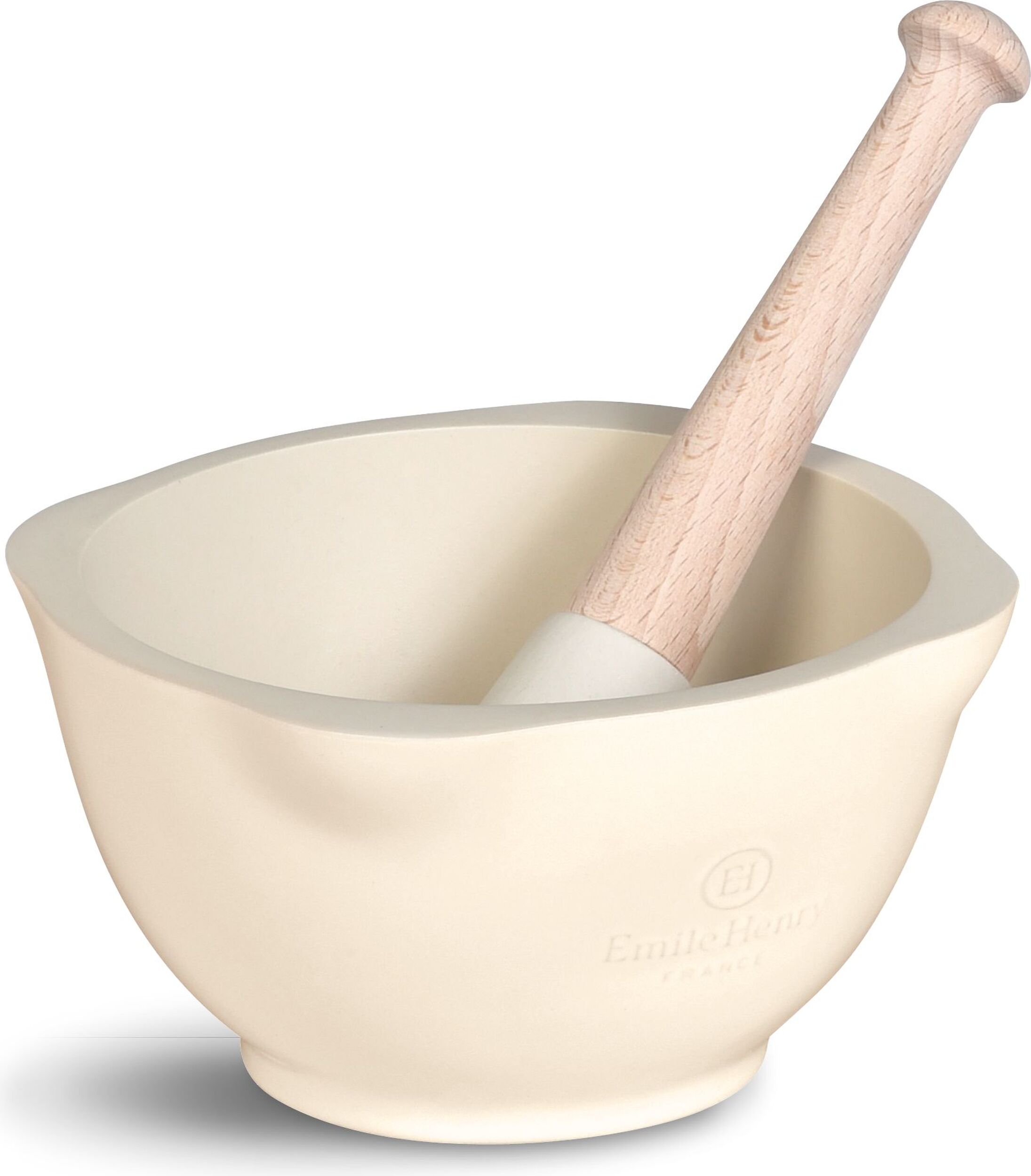 Moździerz z tłuczkiem Emile Henry kremowy 2 el.