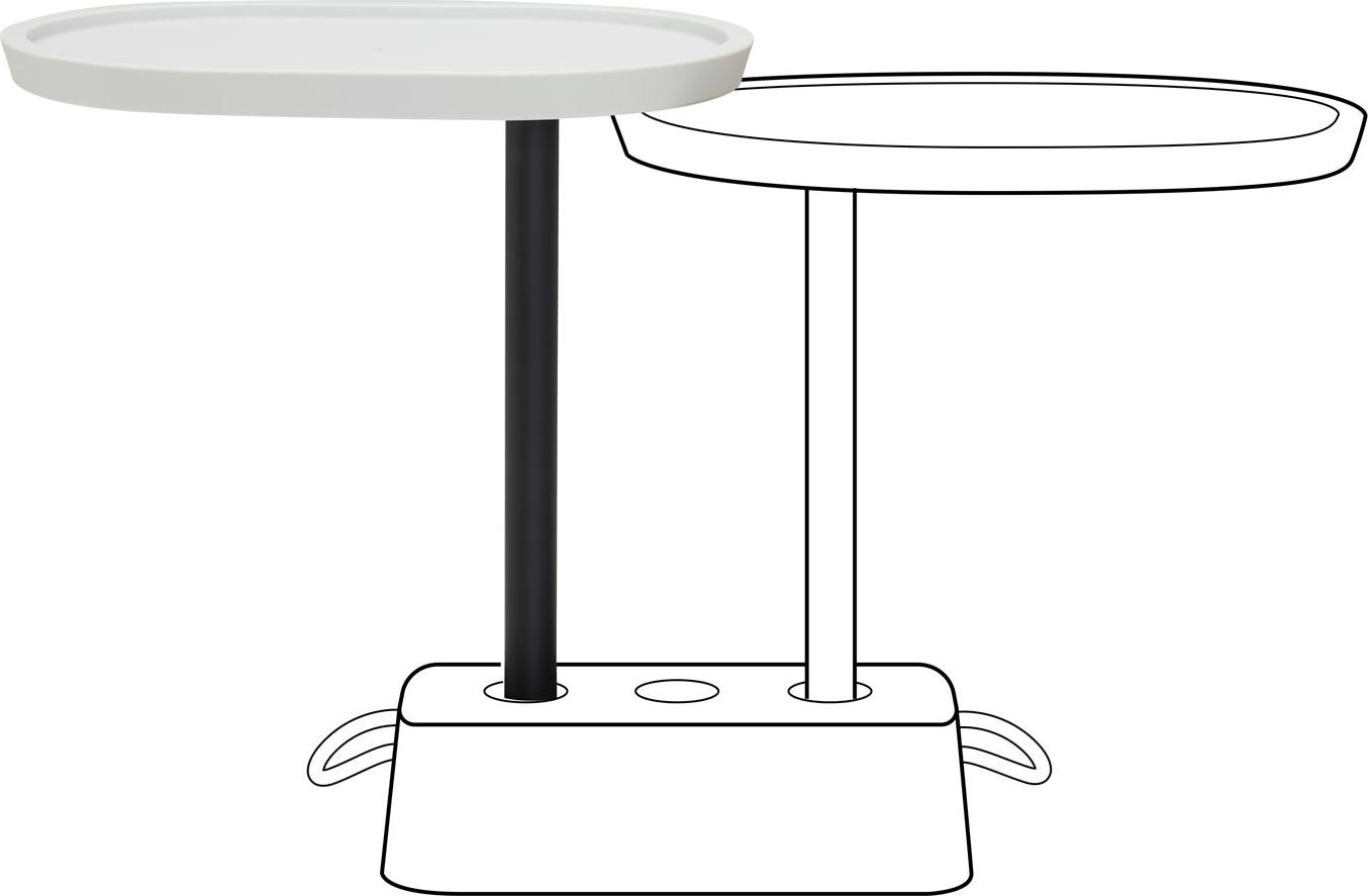 Blat dodatkowy Brick's Buddy jasnoszary do stołu ogrodowego Brick