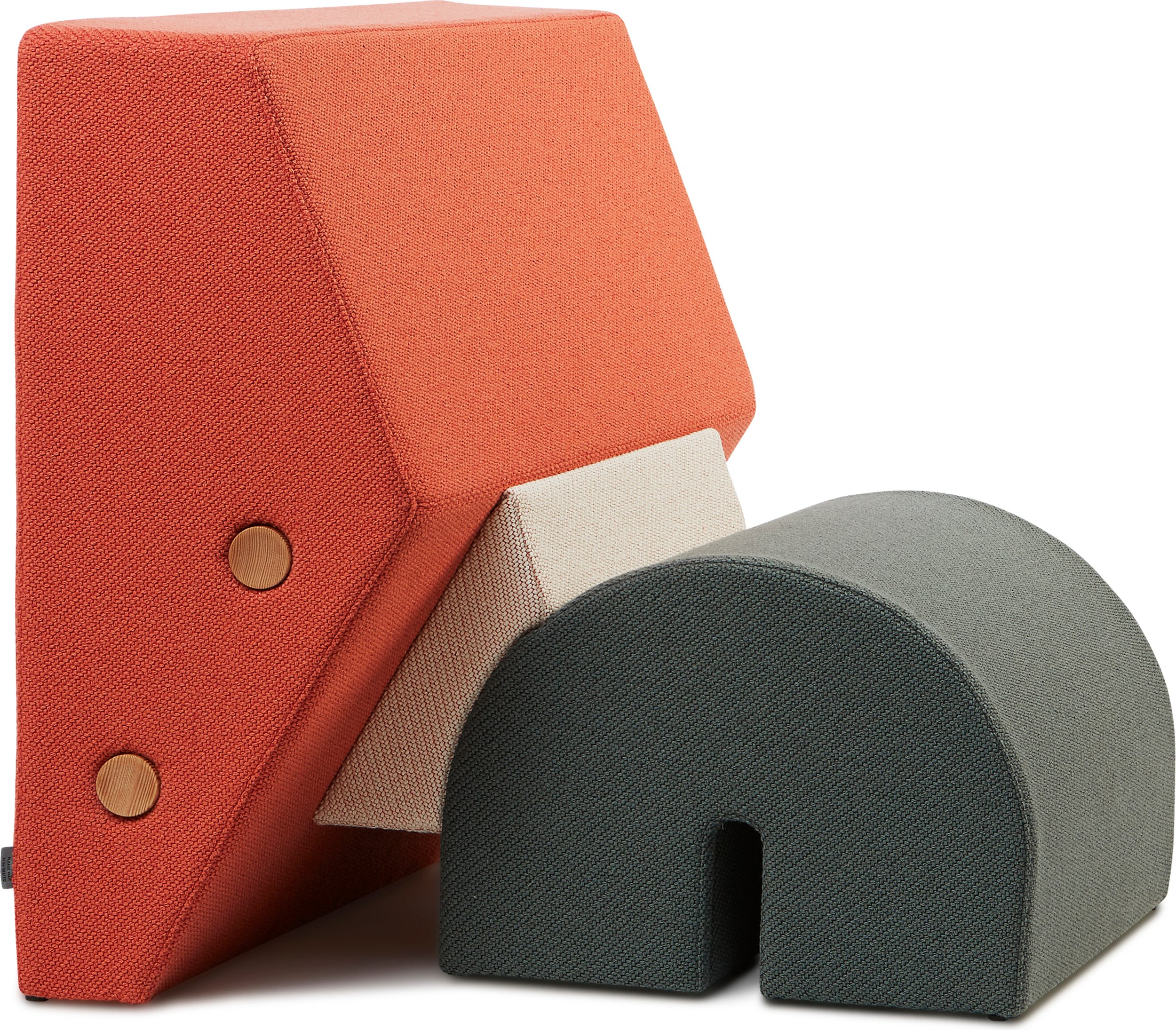 Fotel Keystone pomarańczowo-szary