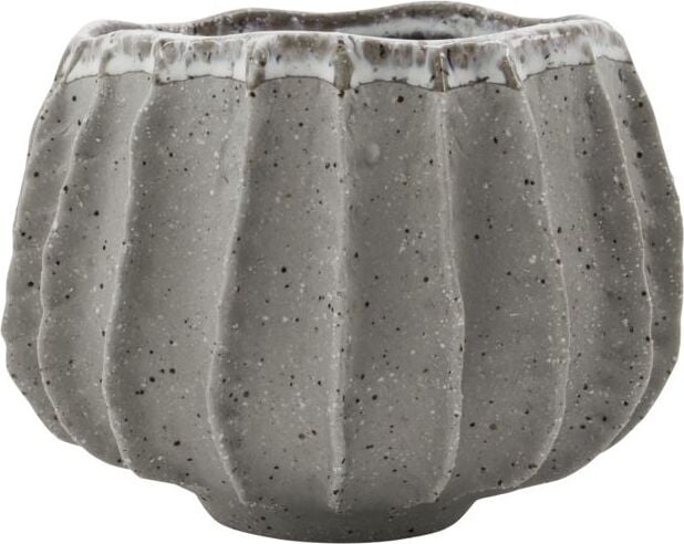 Osłonka na doniczkę Shell 18 cm beżowoszara