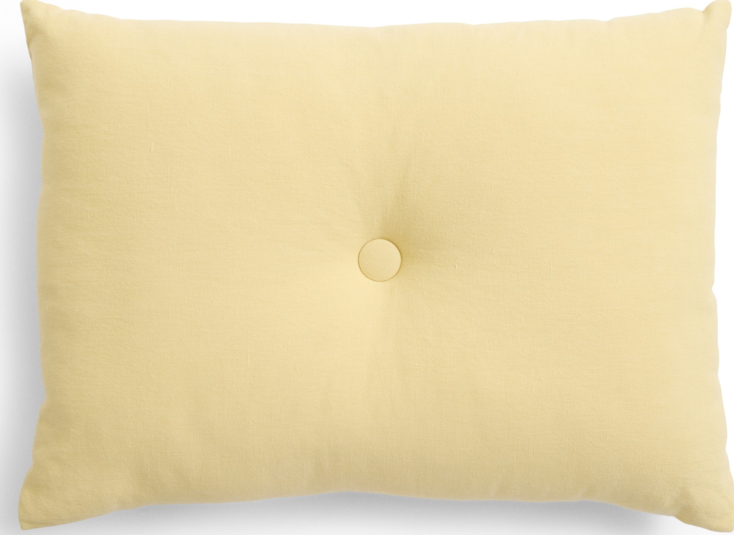 Poduszka dekoracyjna Dot Linen 45 x 60 cm jasnożółta