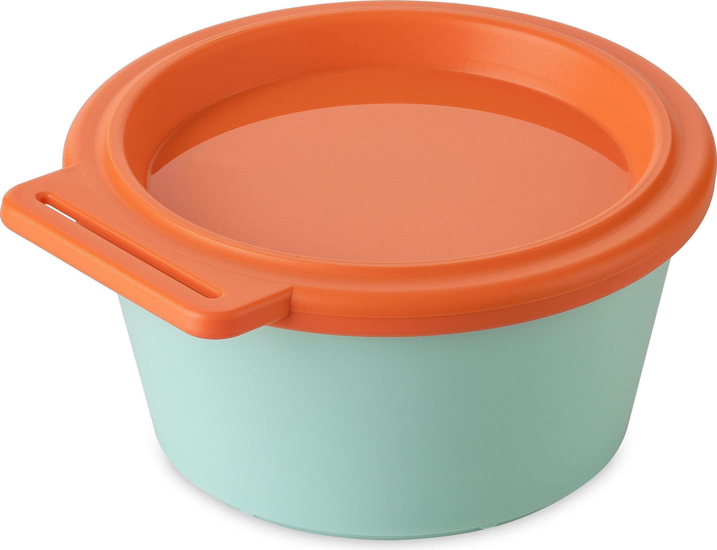 Pojemnik kuchenny Nora 250 ml zielono-pomarańczowy z pokrywką