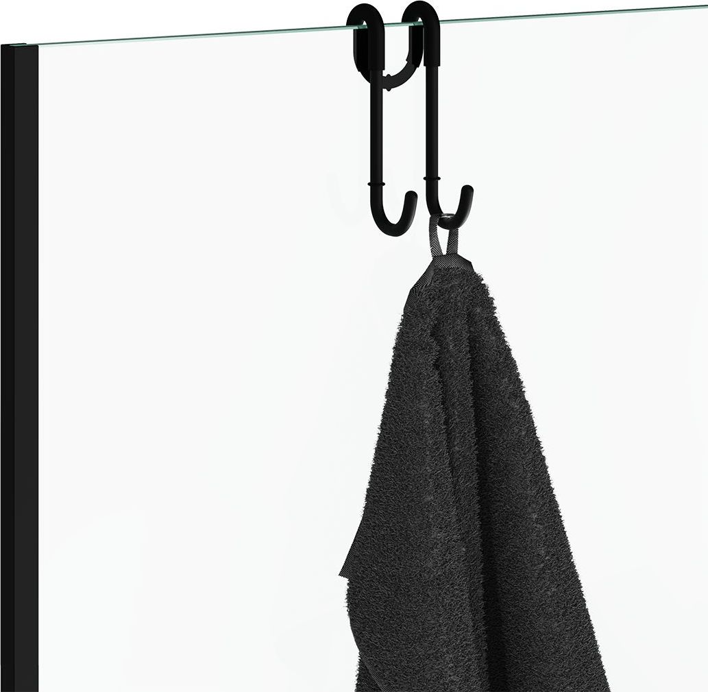 Wieszak do kabiny prysznicowej na ręczniki Decor Walther czarny mat