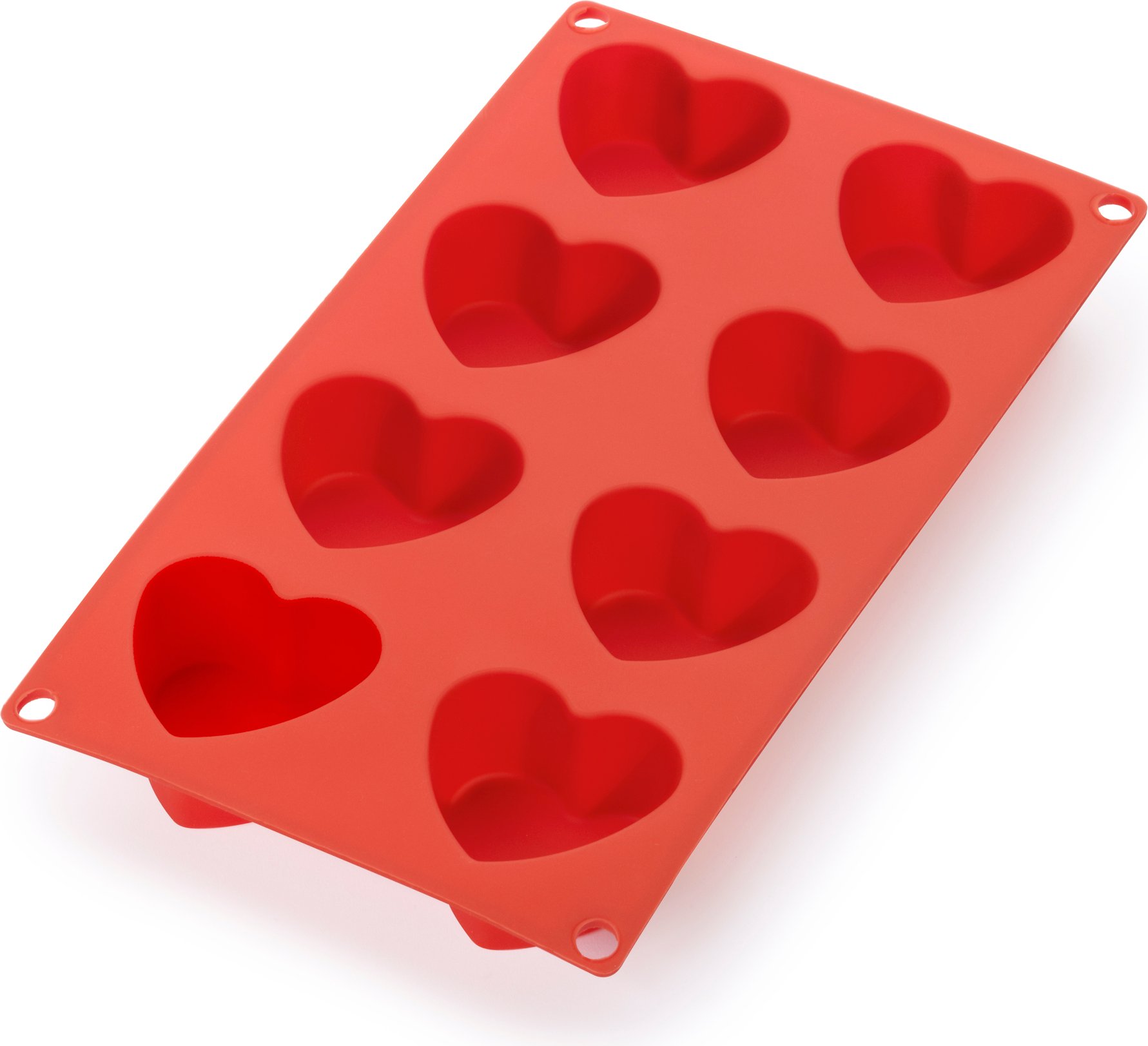 Forma do pieczenia Lekue serca czerwona silikonowa