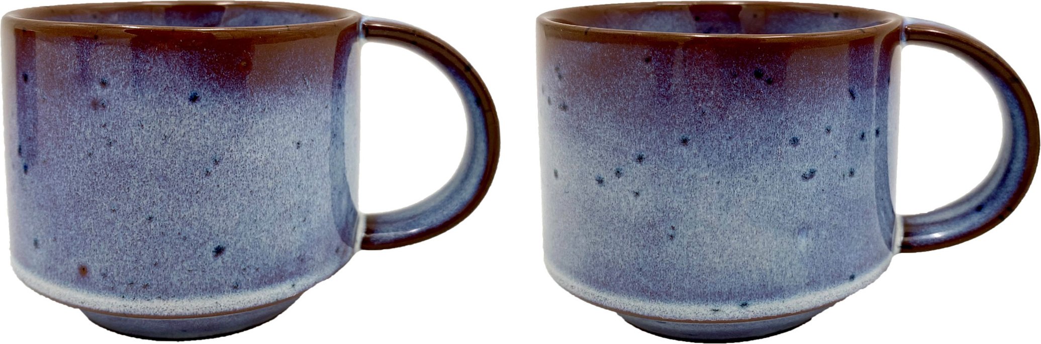 Kubki Yuka 270 ml brązowo-niebieskie 2 szt.