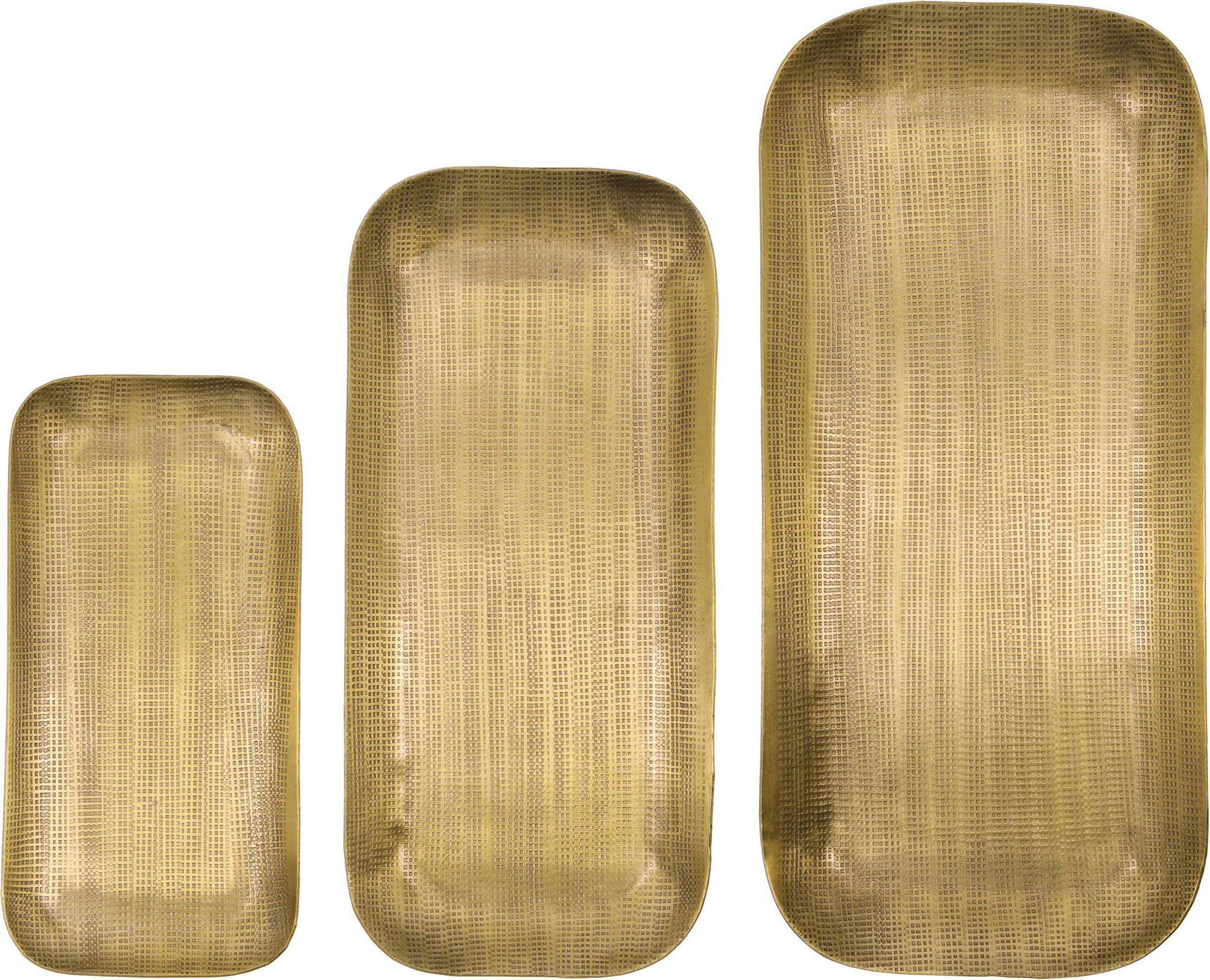 Tace dekoracyjne Plato złote 3 szt.
